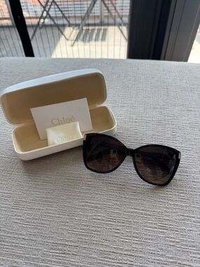 Chloé Black Gradient Cat-Eye Sunglasses